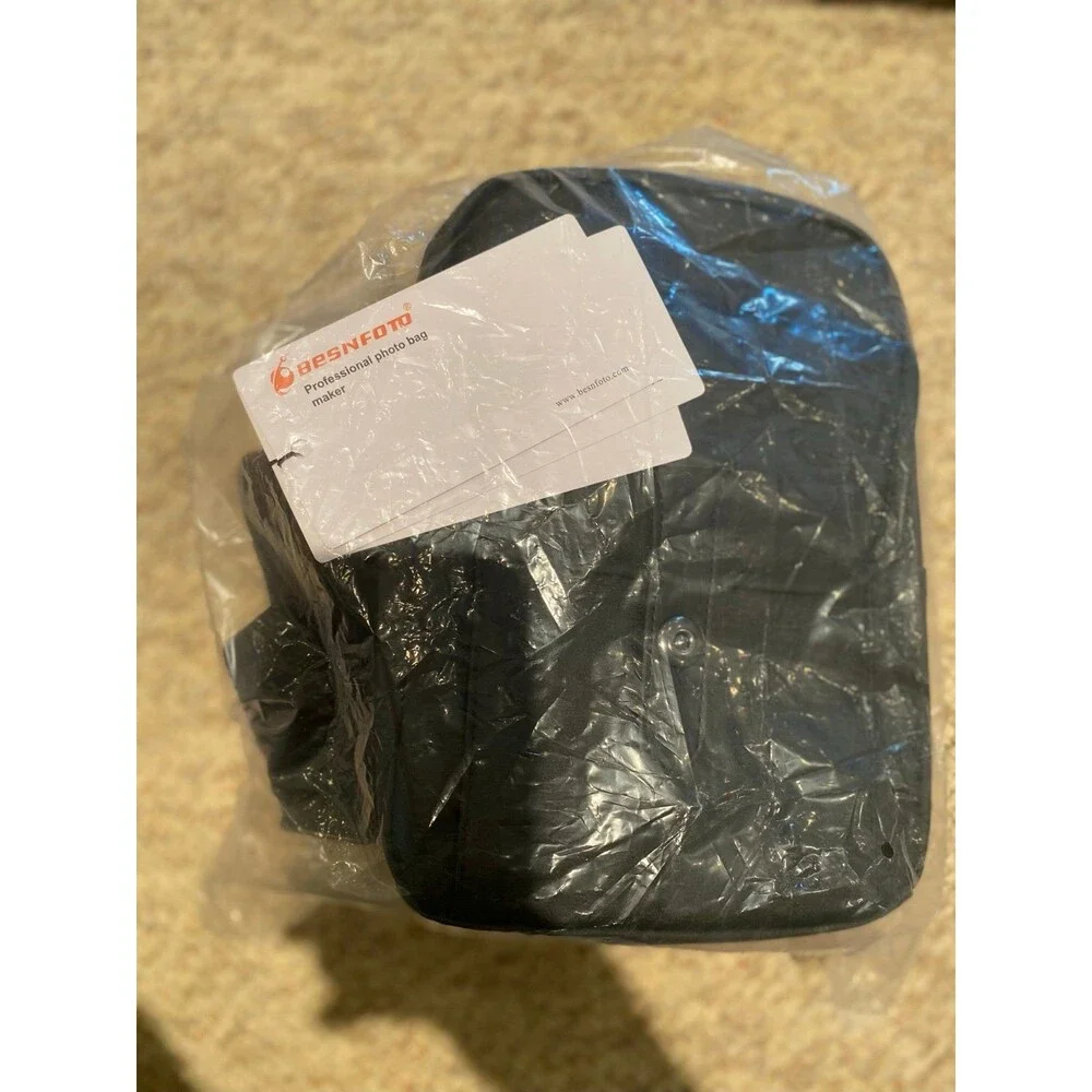 BESNFOTO Professional Photo bag Canon Sony Nikon DSLR SLR compatible NWT & cover